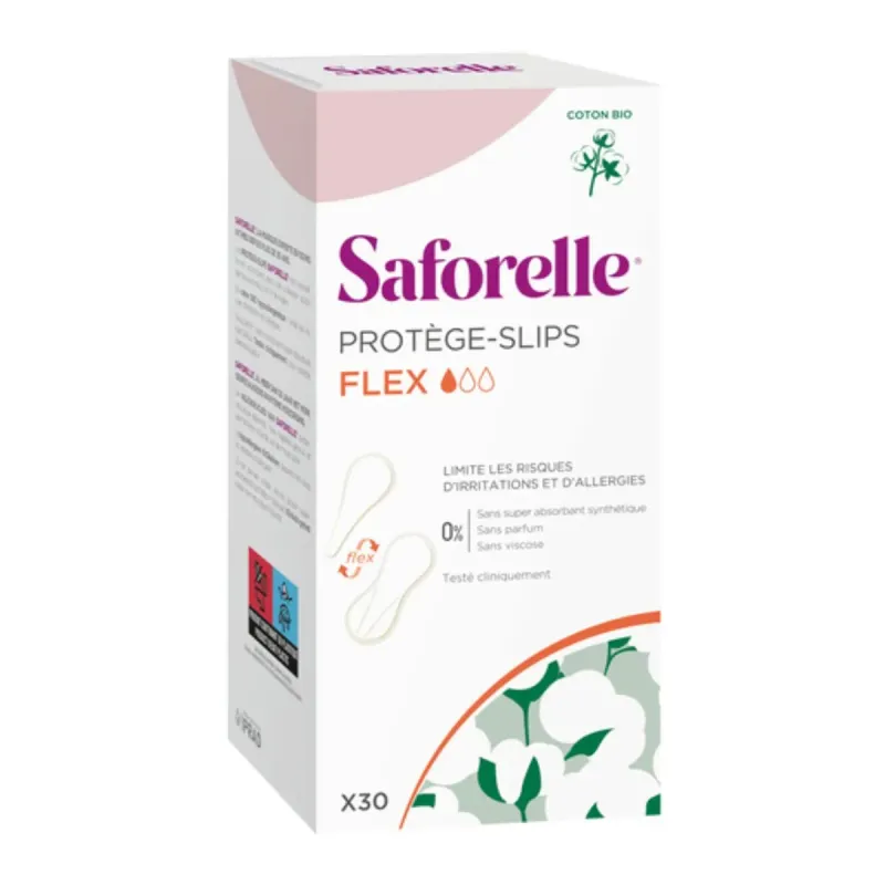 Saforelle Protège Slips Flex Coton Bio X30