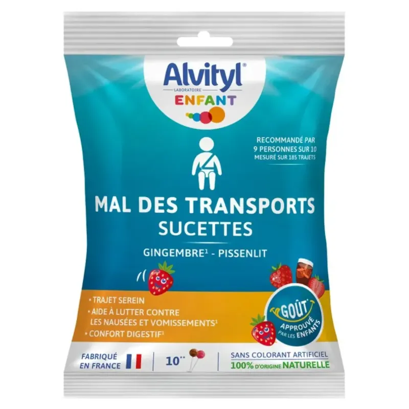Alvityl Mal des Transports Sucettes Dès 3 ans Alvityl Mal des Transports Sucettes Dès 3 ans