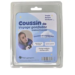 Manupharm Coussin de Voyage Gonflable