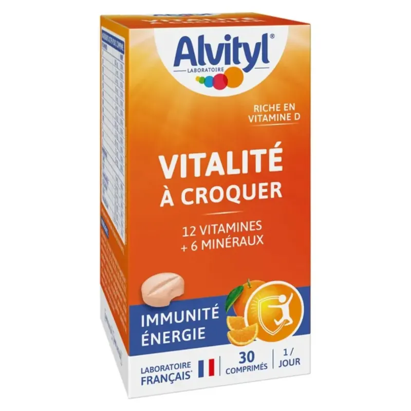 Alvityl Vitalité Goût Orange Comprimés à Croquer Alvityl Vitalité Goût Orange Comprimés à Croquer