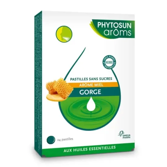 Phytosun Aroms Pastille sans sucres Gorge Miel Phytosun Aroms Pastille sans sucres Gorge Miel