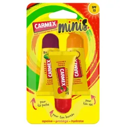 Carmex Minis Trio Baume Lèvres Parfumés