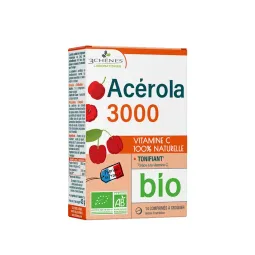 Les 3 chênes Acérola 3000 Bio Comprimés à Croquer