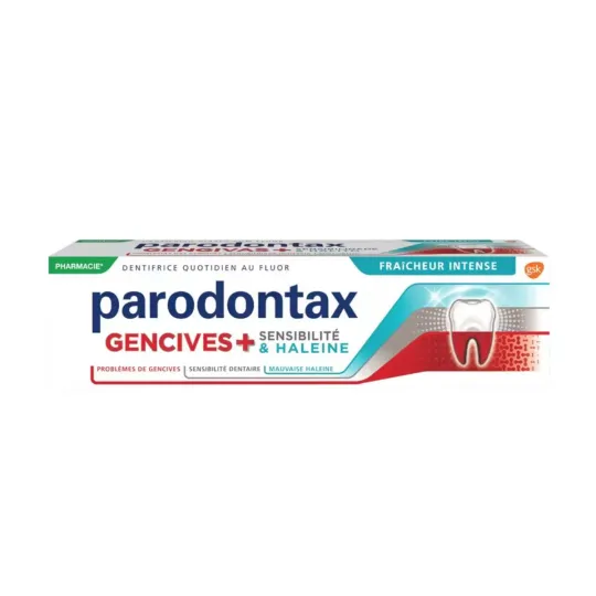 Parodontax Gencives + Sensibilité & Haleine Fraicheur Intense Dentifrice 75 ml Parodontax Gencives + Sensibilité & Haleine Fraicheur Intense Dentifrice 75 ml