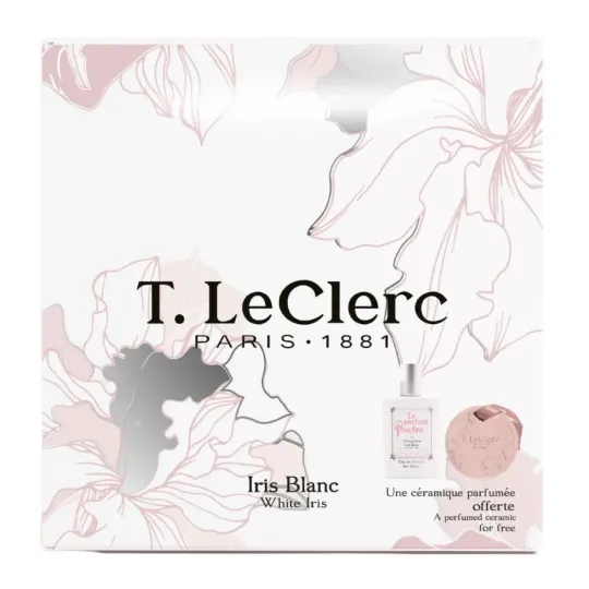 T.Leclerc Iris Blanc Coffret Parfum et Céramique Parfumée T.Leclerc Iris Blanc Coffret Parfum et Céramique Parfumée