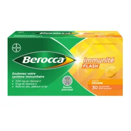 Berocca Immunité Flash 30 comprimés Effervescents