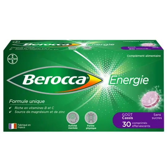 Berocca Energie Comprimés Effervescents cassis 30