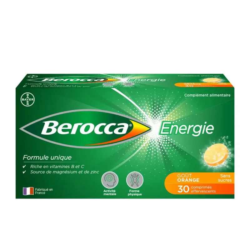 Berocca Energie Comprimés Effervescents Gout orange