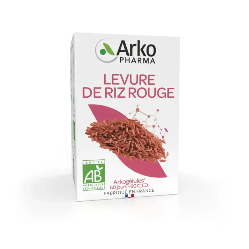 Arkogélules Levure de Riz Rouge Bio 60 gelules