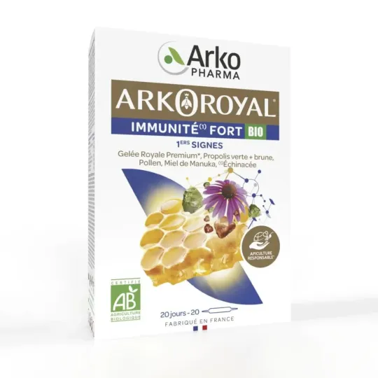 Arkopharma Arkoroyal Immunité Fort BIO 20 ampoules Arkopharma Arkoroyal Immunité Fort BIO 20 ampoules