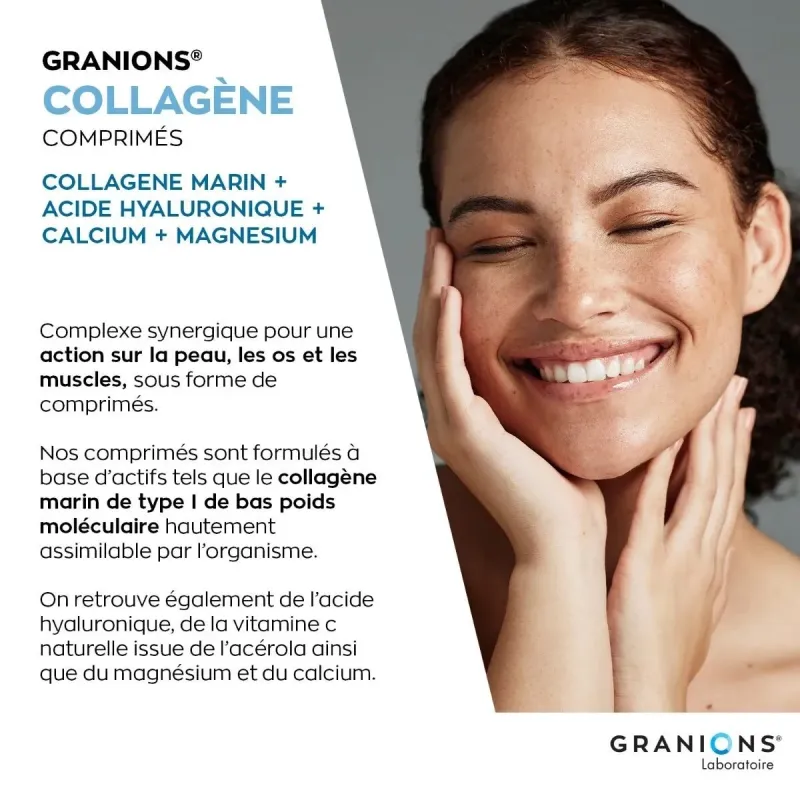Granions Collagène Marin - Acide Hyaluronique - Calcium & Magnésium