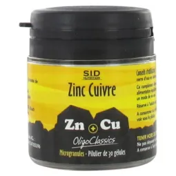 SID Nutrition Zinc Cuivre