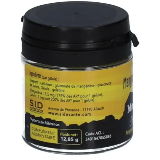 SID Nutrition Manganèse Cuivre