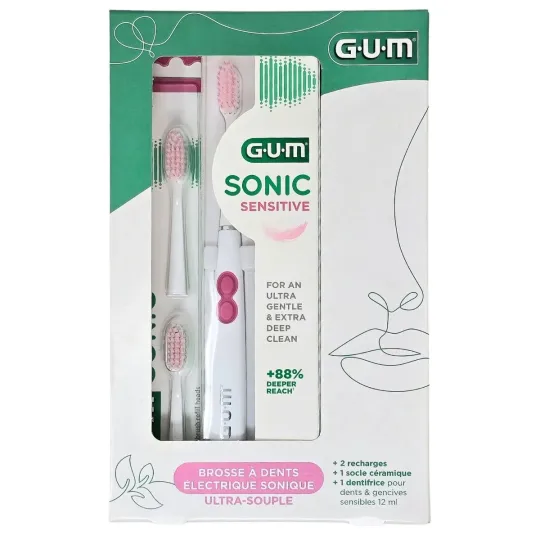 Gum Coffret Brosse à Dents Electrique Sonic Sensitive