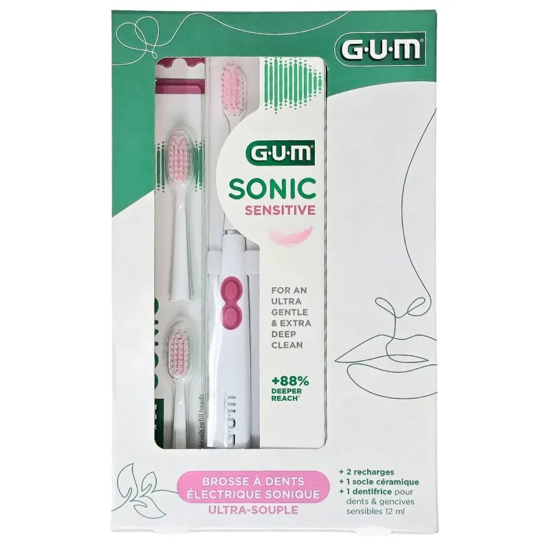 Gum Coffret Brosse à Dents Electrique Sonic Sensitive