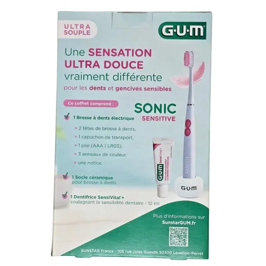 Gum Sonic Sensitive Brosse à Dents Electrique Coffret