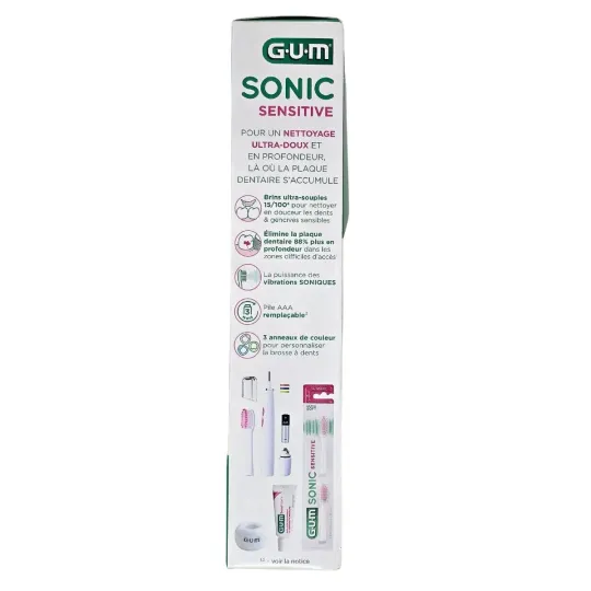 Gum Sonic Sensitive Brosse à Dents Electrique Coffret