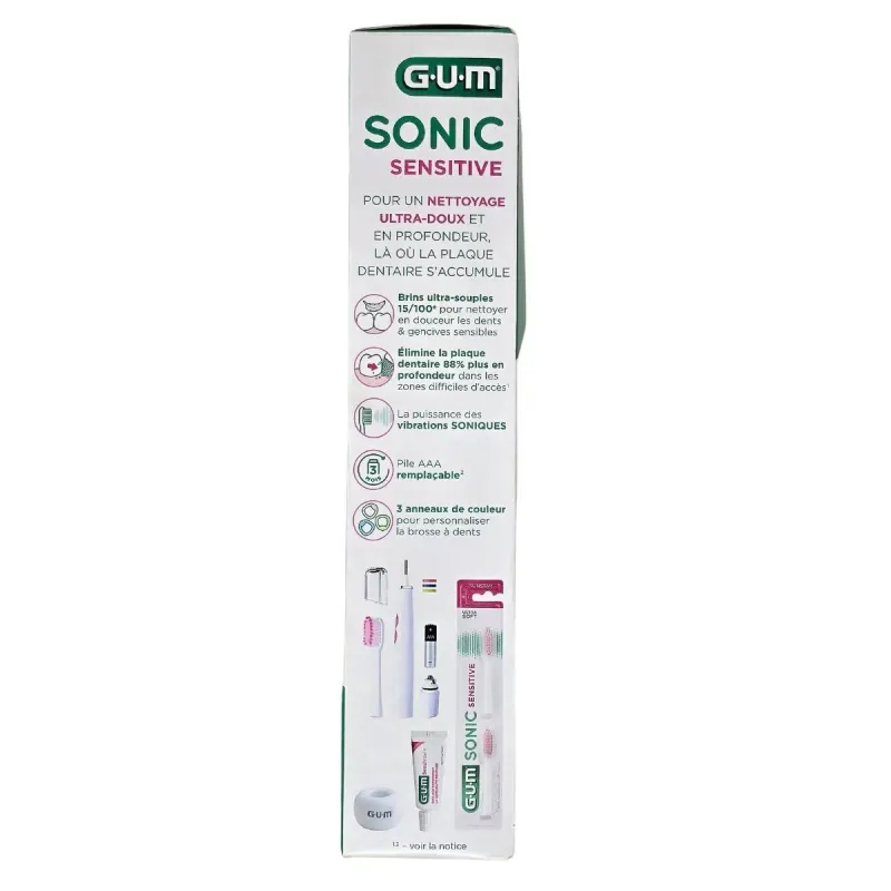 Gum Sonic Sensitive Brosse à Dents Electrique Coffret