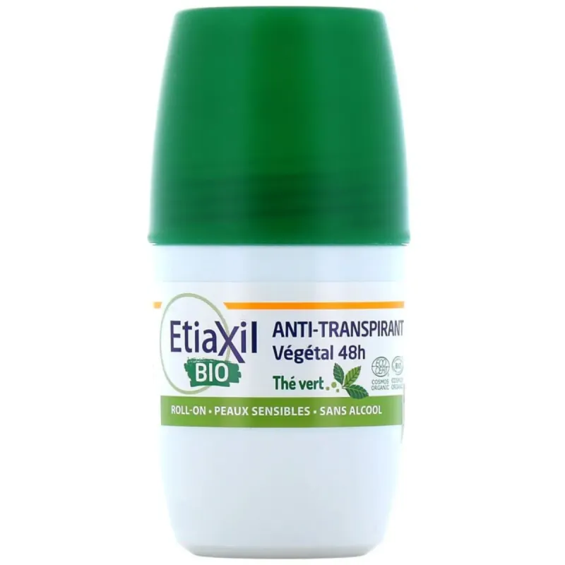 Etiaxil Anti-transpirant Végétal 48h certifié BIO parfum thé vert 50 ml