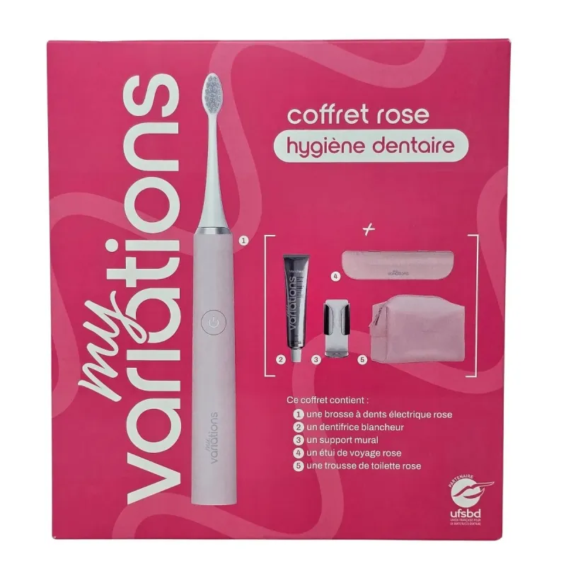 MyVariations Coffret Rose Brosse à Dents Sonique+Accessoires