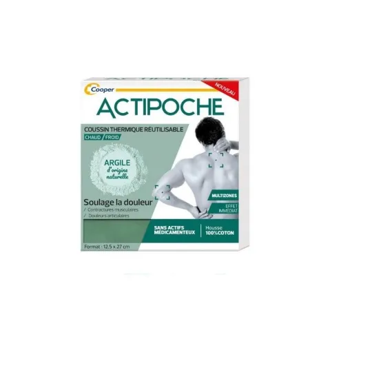 Actipoche Coussin Thermique Chaud Froid Cervicales et Trapèzes 12.5x27cm Actipoche Coussin Thermique Chaud Froid Cervicales et Trapèzes 12.5x27cm