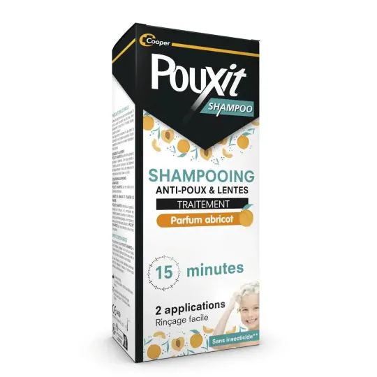 Pouxit SHAMPOO Shampooing PARFUM ABRICOT Anti-Poux & lente Pouxit SHAMPOO Shampooing PARFUM ABRICOT Anti-Poux & lente