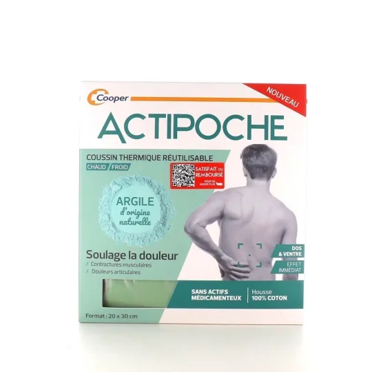 Actipoche Coussin Thermique Chaud Froid Cervicales et Trapèzes 20X30cm