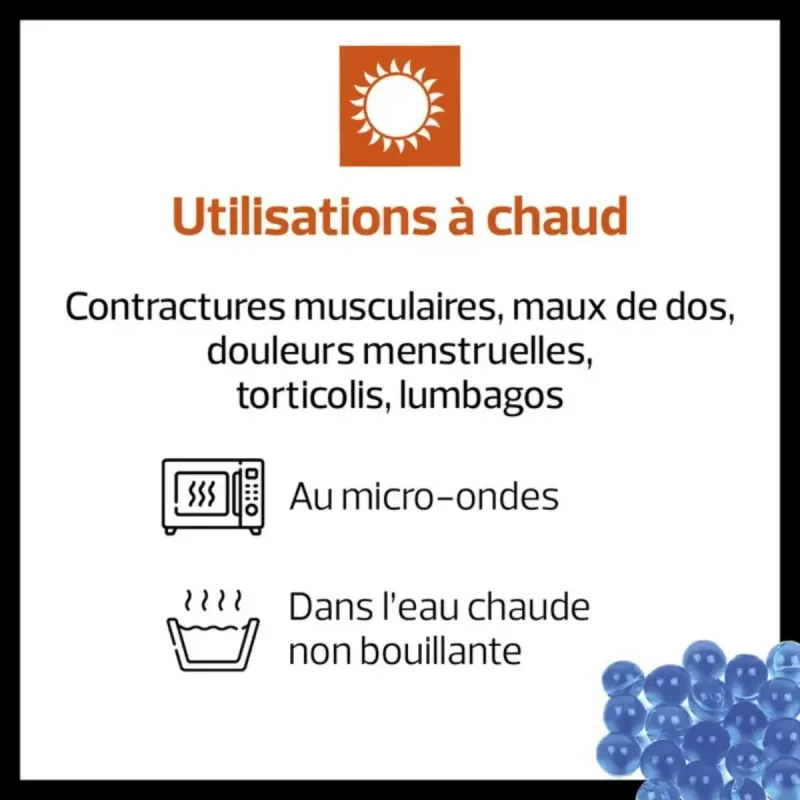Actipoche Chaud Froid Multi Zones Microbilles 10 x 30 cm chaud Actipoche Chaud Froid Multi Zones Microbilles 10 x 30 cm chaud