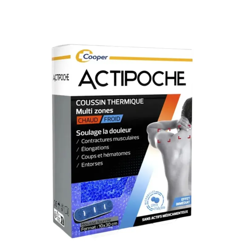 Actipoche Chaud Froid Multi Zones Microbilles 10 x 30 cm Actipoche Chaud Froid Multi Zones Microbilles 10 x 30 cm