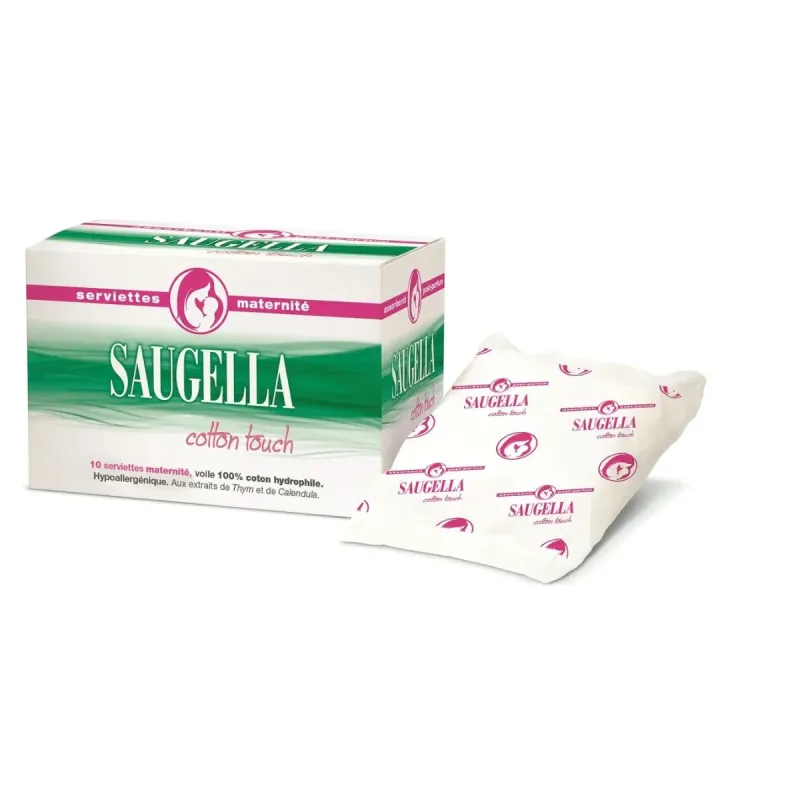 Saugella Cotton Touch Serviettes Maternité x10