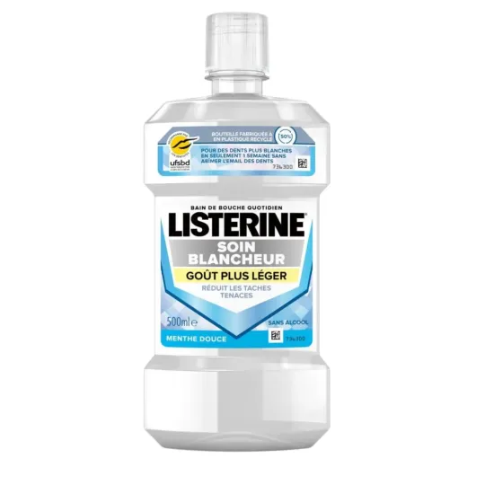 Listerine Bain de bouche Soin Blancheur Goût plus Léger Listerine Bain de bouche Soin Blancheur Goût plus Léger
