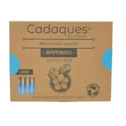 Cadaques 200 Bâtonnets Ouatés Bleu