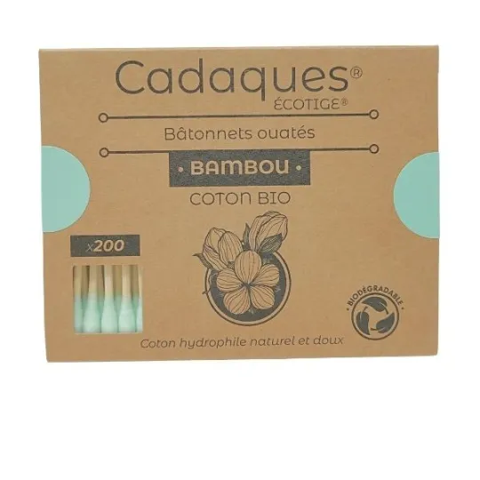 Cadaques 200 Bâtonnets Ouatés Vert Cadaques 200 Bâtonnets Ouatés Vert