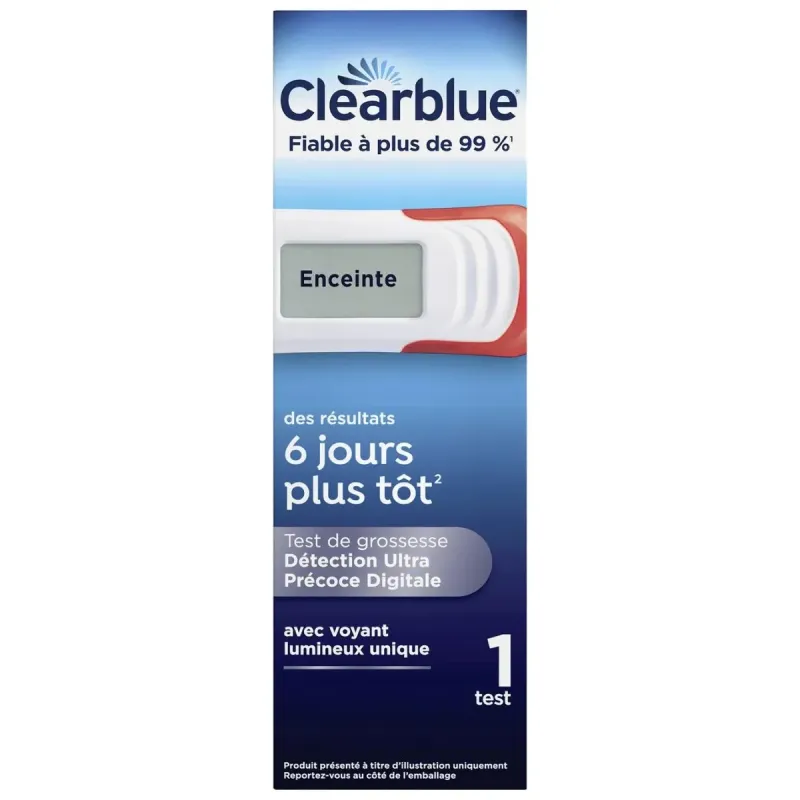 Clearblue Tests de Grossesse Détection Ultra Précoce Digitale x1