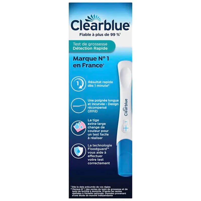 Clearblue Test de grossesse détection rapide Clearblue Test de grossesse détection rapide