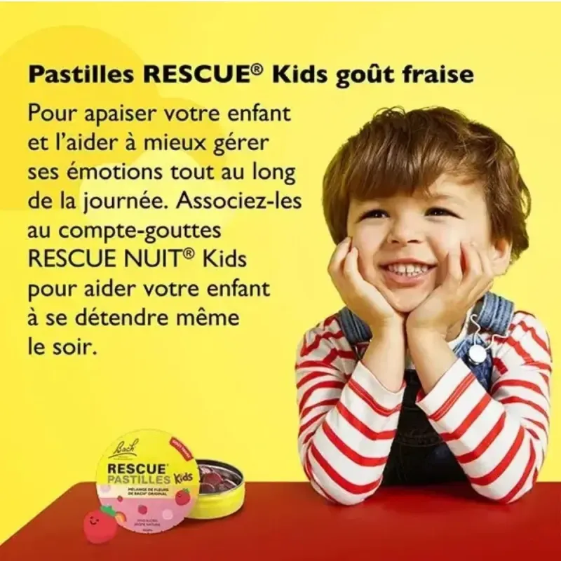 Fleur de Bach Original Rescue Kids Pastilles Fraise Fleur de Bach Original Rescue Kids Pastilles Fraise