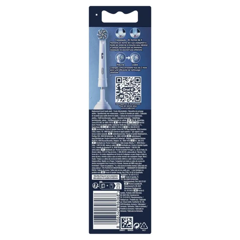 Oral-B Pro Sensitive Clean Brossettes verso Oral-B Pro Sensitive Clean Brossettes verso
