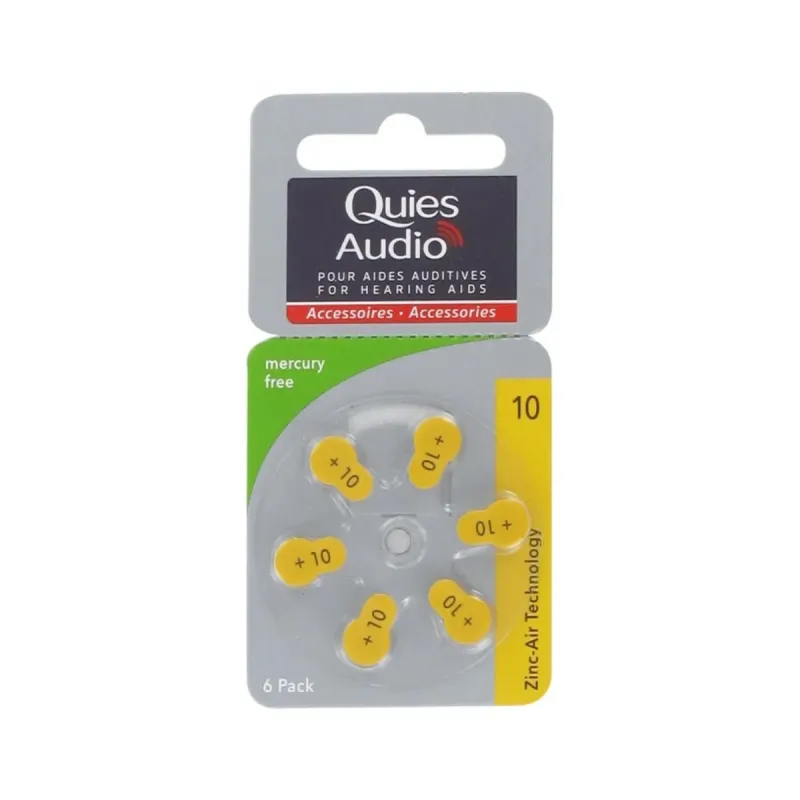 Quies Audio Piles Pour Aides Auditives n°10 Quies Audio Piles Pour Aides Auditives n°10
