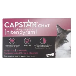 Capstar 11.4mg 6 comprimés Chats