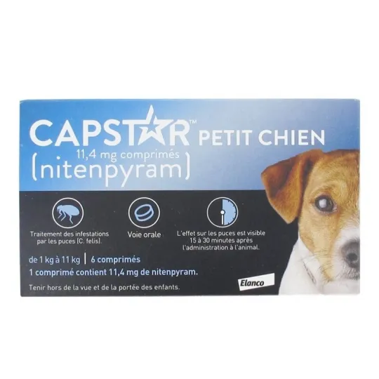 Capstar 11.4mg 6 comprimés Petits Chiens Capstar 11.4mg 6 comprimés Petits Chiens