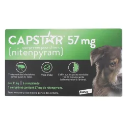 Capstar 57mg 6 comprimés Chiens de plus de 11kg