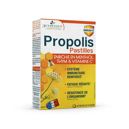 Les 3 Chênes Propolis 40 Pastilles à sucer