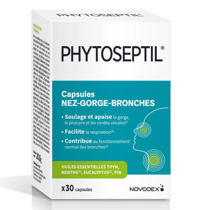 Novodex Phytoseptil 30 Capsules Nez Gorge Bronches Novodex Phytoseptil 30 Capsules Nez Gorge Bronches