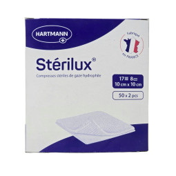 Hartmann Sterilux Compresses de Gaze Hydrophile 10cmX10cm