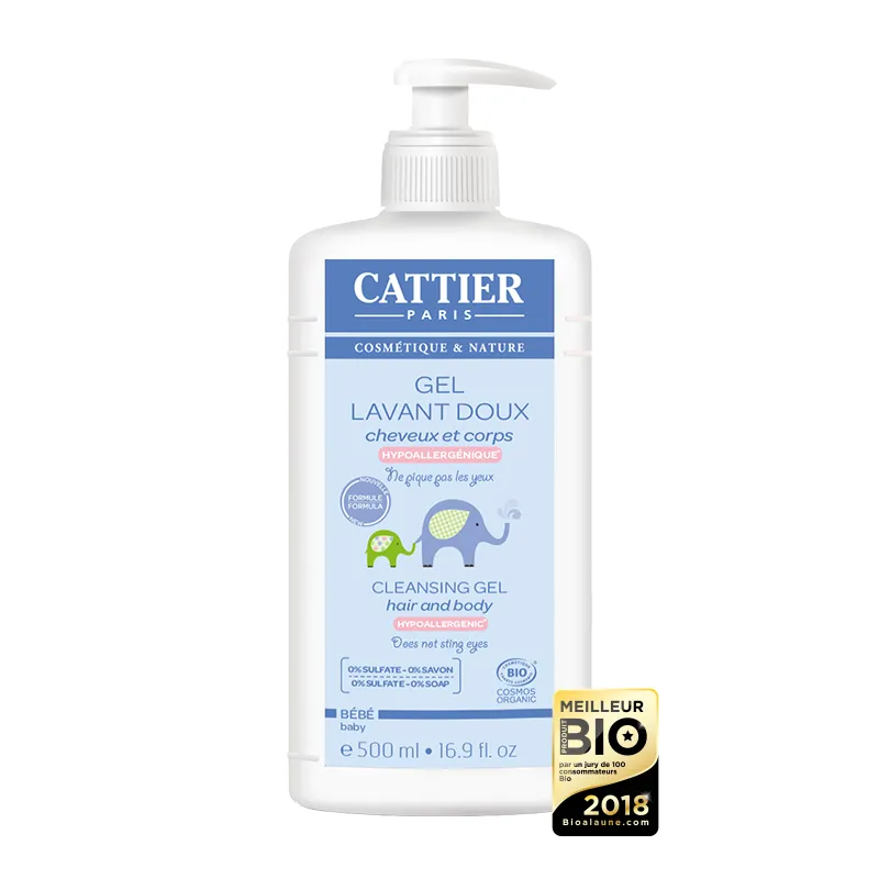 Cattier Bébé Gel Lavant Doux 500 ml.