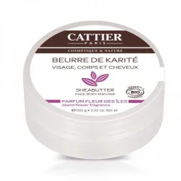 Cattier Beurre de Karité Parfum Fleur des Iles 100 g.