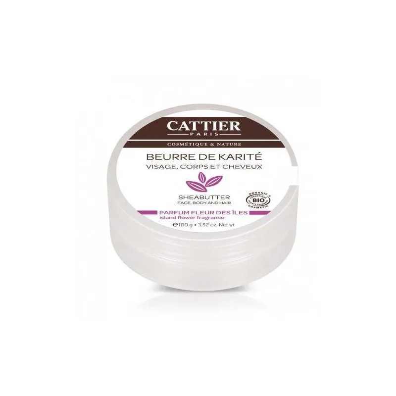 Cattier Beurre de Karité Parfum Fleur des Iles 100 g. Cattier Beurre de Karité Parfum Fleur des Iles 100 g.