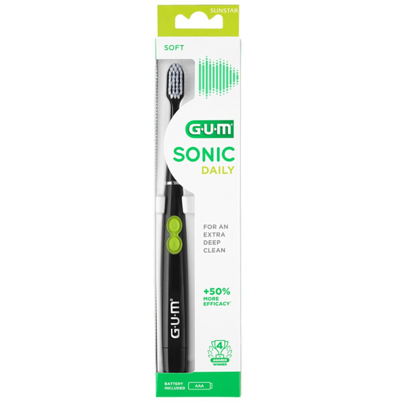Gum Sonic Daily Brosse à dents à piles noir Gum Sonic Daily Brosse à dents à piles noir