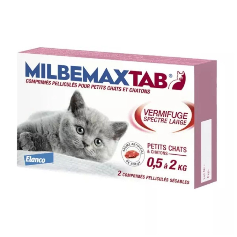 MilbemaxTab Petits Chats et Chatons 2 Comprimés