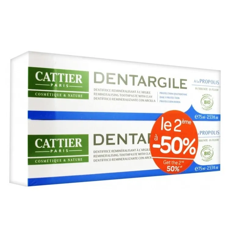 Cattier Dentargile Propolis Bio 2X75 ml